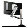 Desk-Mounted Flat Panel Monitor Arm, For 22" Monitors, 360 Deg Rotation, 180 Deg Tilt, 360 Deg Pan, Silver, Supports 40 Lb