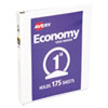 <strong>Avery®</strong><br />Economy View Binder with Round Rings , 3 Rings, 1" Capacity, 11 x 8.5, White, (5711)