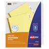 <strong>Avery®</strong><br />Insertable Big Tab Dividers, 5-Tab, Double-Sided Gold Edge Reinforcing, 11 x 8.5, Buff, Clear Tabs, 1 Set