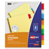 <strong>Avery®</strong><br />Insertable Big Tab Dividers, 8-Tab, Double-Sided Gold Edge Reinforcing, 11 x 8.5, Buff, Assorted Tabs, 1 Set