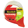 <strong>Scotch®</strong><br />Sure Start Packaging Tape with Dispenser, 3" Core, 1.88" x 38.2 yds, Clear
