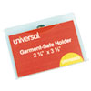 <strong>Universal®</strong><br />Clear Badge Holders w/Garment-Safe Clips, 2 1/4 x 3 1/2, White Inserts, 50/Box