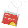 <strong>Universal®</strong><br />Clear Badge Holders w/Neck Lanyards, 3 x 4, White Inserts, 100/Box