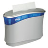 Reveal Countertop Folded Towel Dispenser, 13.3 X 5.2 X 9, Soft Gray/translucent Blue