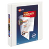 Heavy-Duty View Binder with DuraHinge and One Touch EZD Rings, 3 Rings, 1.5" Capacity, 11 x 8.5, White