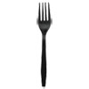<strong>Boardwalk®</strong><br />Heavyweight Polypropylene Cutlery, Fork, Black, 1000/Carton