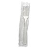 <strong>Boardwalk®</strong><br />Heavyweight Wrapped Polypropylene Cutlery, Fork, White, 1,000/Carton