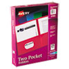 <strong>Avery®</strong><br />Two-Pocket Folder, 40-Sheet Capacity, 11 x 8.5, Assorted Colors, 25/Box
