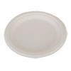 Champware Heavyweight Bagasse Dinnerware, Plate, 9" Dia, White, 500/carton