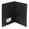 Two-Pocket Folder, Textured Paper, 100-Sheet Capacity, 11 X 8.5, Black, 25/box