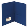 Two-Pocket Folder, Textured Paper, 100-Sheet Capacity, 11 X 8.5, Dark Blue, 25/box