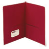 Two-Pocket Folder, Textured Paper, 100-Sheet Capacity, 11 X 8.5, Red, 25/box