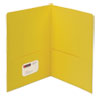 Two-Pocket Folder, Textured Paper, 100-Sheet Capacity, 11 X 8.5, Yellow, 25/box