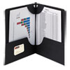 <strong>Smead™</strong><br />Lockit Two-Pocket Folder, Textured Paper, 100-Sheet Capacity, 11 x 8.5, Black, 25/Box