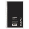 <strong>Universal®</strong><br />Wirebound Notebook, 3-Subject, Medium/College Rule, Black Cover, (120) 9.5 x 6 Sheets