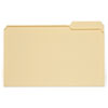 Top Tab Manila File Folders, 1/3-Cut Tabs: Right Position, Legal Size, 0.75" Expansion, Manila, 100/Box