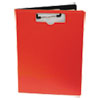 Portfolio Clipboard with Low-Profile Clip, Portrait Orientation, 0.5" Clip Capacity, Holds 8.5 x 11 Sheets, Red