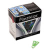 PLASTIKLIPS PAPER CLIPS, MEDIUM (NO. 4), ASSORTED COLORS, 500/BOX