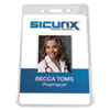 <strong>SICURIX®</strong><br />SICURIX Badge Holder, Vertical, 2.75 x 4.13, Clear, 12/Pack