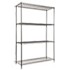 <strong>Alera®</strong><br />Wire Shelving Starter Kit, Four-Shelf, 48w x 18d x 72h, Black Anthracite