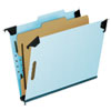 Hanging Classification Folders With Dividers, Letter Size, 1 Divider, 2/5-Cut Tab, Blue