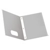 Twin-Pocket Folders With 3 Fasteners, 0.5" Capacity, 11 X 8.5, Gray, 25/box