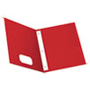 Twin-Pocket Folders With 3 Fasteners, 0.5" Capacity, 11 X 8.5, Red, 25/box