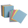 Ruled Mini Index Cards, 3 X 2.5, Assorted, 200/pack