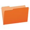<strong>Pendaflex®</strong><br />Colored File Folders, 1/3-Cut Tabs: Assorted, Legal Size, Orange/Light Orange, 100/Box