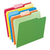 Colored File Folders, 1/3-Cut Tabs: Assorted, Letter Size, Assorted Colors, 100/Box