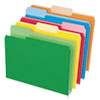 Double Stuff File Folders, 1/3-Cut Tabs: Assorted, Letter Size, Assorted Colors, 50/Pack