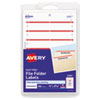<strong>Avery®</strong><br />Printable 4" x 6" - Permanent File Folder Labels, 0.69 x 3.44, White, 7/Sheet, 36 Sheets/Pack, (5201)