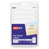 <strong>Avery®</strong><br />Printable 4" x 6" - Permanent File Folder Labels, 0.69 x 3.44, White, 7/Sheet, 36 Sheets/Pack, (5202)