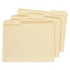 Top Tab Manila File Folders, 1/3-Cut Tabs: Assorted, Letter Size, 1" Expansion, Manila, 100/Box