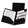 Divide It Up Four-Pocket Poly Folder, 110-Sheet Capacity, 11 X 8.5, Navy