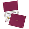 Certificate Holder, 11.25 x 8.75, Burgundy, 5/Pack