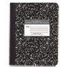 Marble Cover Composition Book, Wide/Legal Rule, Black Marble Cover, 9.75 x 7.5, 100 Sheets