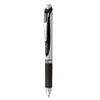 EnerGel RTX Gel Pen, Retractable, Medium 0.7 mm, Black Ink, Black/Gray Barrel