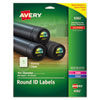Round Print-To-The Edge Labels With Surefeed And Easypeel, 1.67" Dia, Glossy Clear, 500/pk