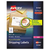 REPOSITIONABLE SHIPPING LABELS W/SUREFEED, LASER, 3 1/3 X 4, WHITE, 600/BOX