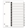 Onestep Printable Table Of Contents And Dividers, 15-Tab, 1 To 15, 11 X 8.5, White, 1 Set