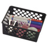 Recycled Supply Basket, Plastic, 6.13 x 5 x 2.38, Black, 3/Pack