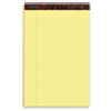 Gold Fibre Quality Writing Pads, Wide/Legal Rule, 50 Canary-Yellow 8.5 x 14 Sheets, Dozen
