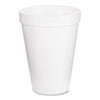 Foam Drink Cups, 12 oz, White, 25/Pack