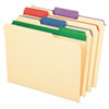 <strong>Pendaflex®</strong><br />Color Tab File Folders, 1/3-Cut Tabs: Assorted, Letter Size, 0.75" Expansion, Manila, 50/Box