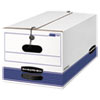 STOR/FILE Medium-Duty Strength Storage Boxes, Letter Files, 12" x 24.13" x 10.25", White, 20/Carton