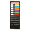 Deluxe Scheduling Pocket Chart, 13 Pockets, 13 x 36, Black