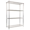 <strong>Alera®</strong><br />NSF Certified Industrial Four-Shelf Wire Shelving Kit, 48w x 18d x 72h, Silver