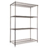 <strong>Alera®</strong><br />Wire Shelving Starter Kit, Four-Shelf, 48w x 24d x 72h, Black Anthracite