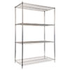 <strong>Alera®</strong><br />NSF Certified Industrial Four-Shelf Wire Shelving Kit, 48w x 24d x 72h, Silver